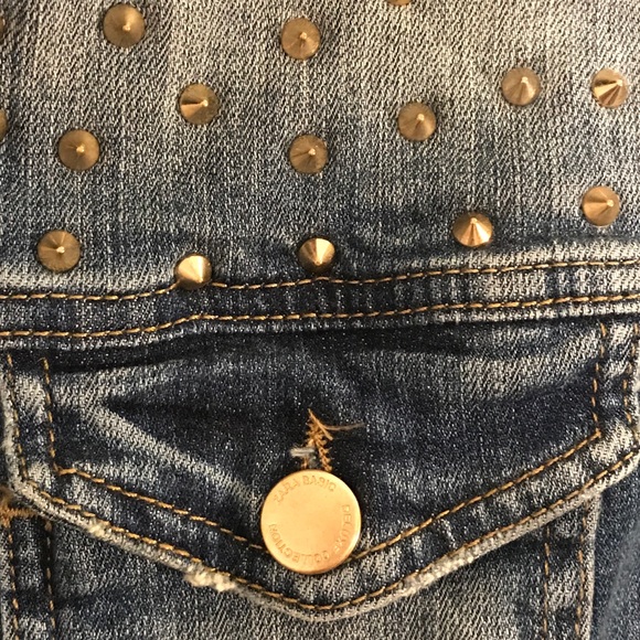 ZARA | Z1975 ZARA BASIC DEPT. DENIM - Studded Jean Jacket - SIZE: Small - NWOT - Picture 8 of 9
